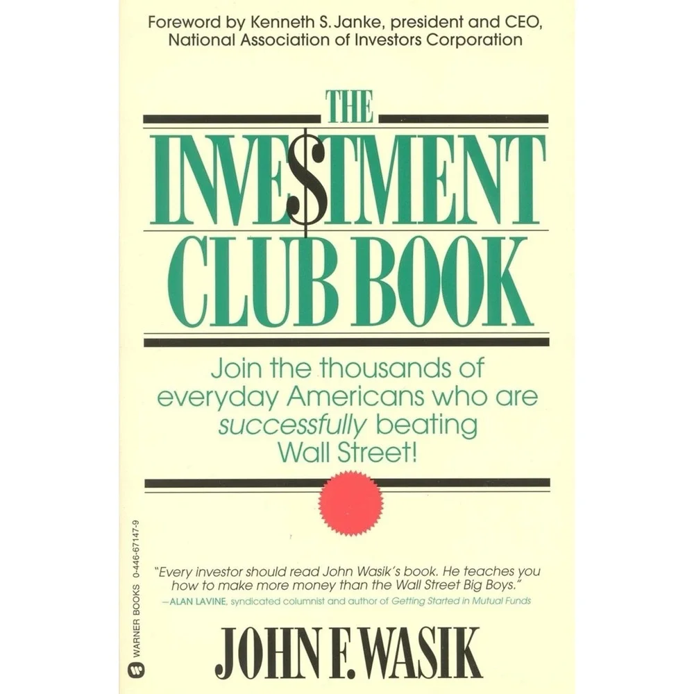 Investment Club Book by John F. Wasik (1995, Trade Paperback)